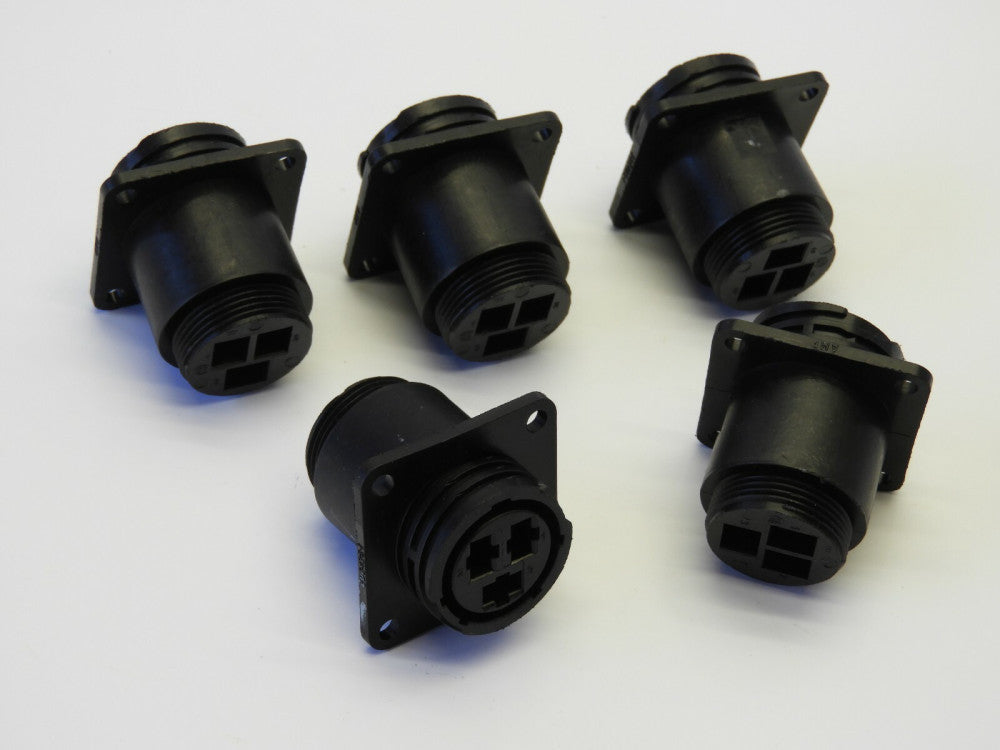 (Lot of 5)Circular Connector Housing CPC Receptacle 3 Position, Panel Mount Fema