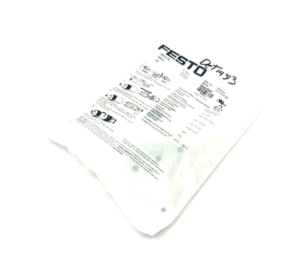 Festo NECU-S-M8G3-HX Field Wireable Connector M8 3-Pin 562024