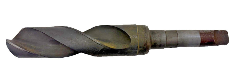 B.S. #4 MORSE TAPER SHANK DRILL BIT, SPIRAL 2-FLUTE, HS, OAL 13-7/8"