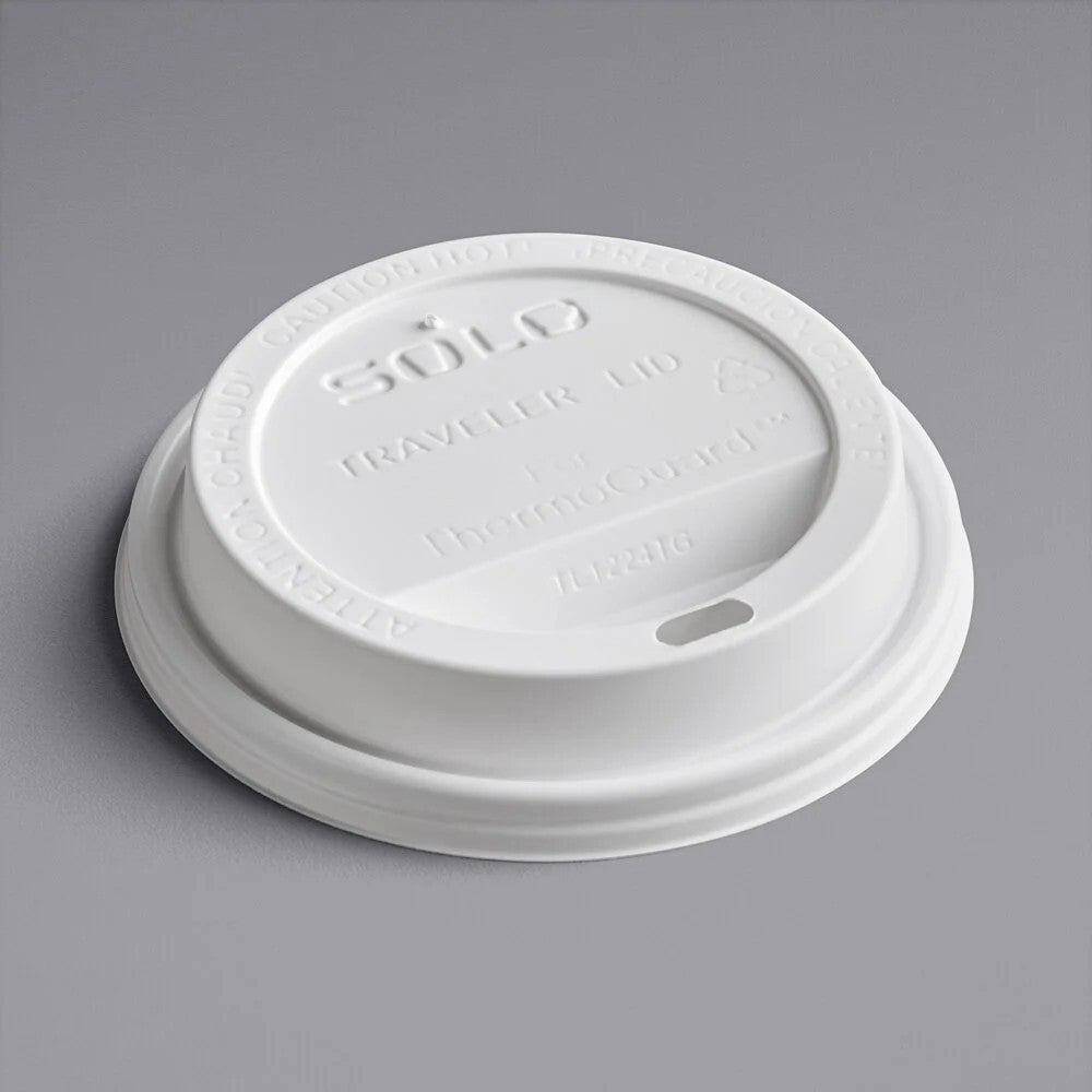 Dart TL1224TG 1200ct Solo Traveler Lid for 16oz Hot Cup - White