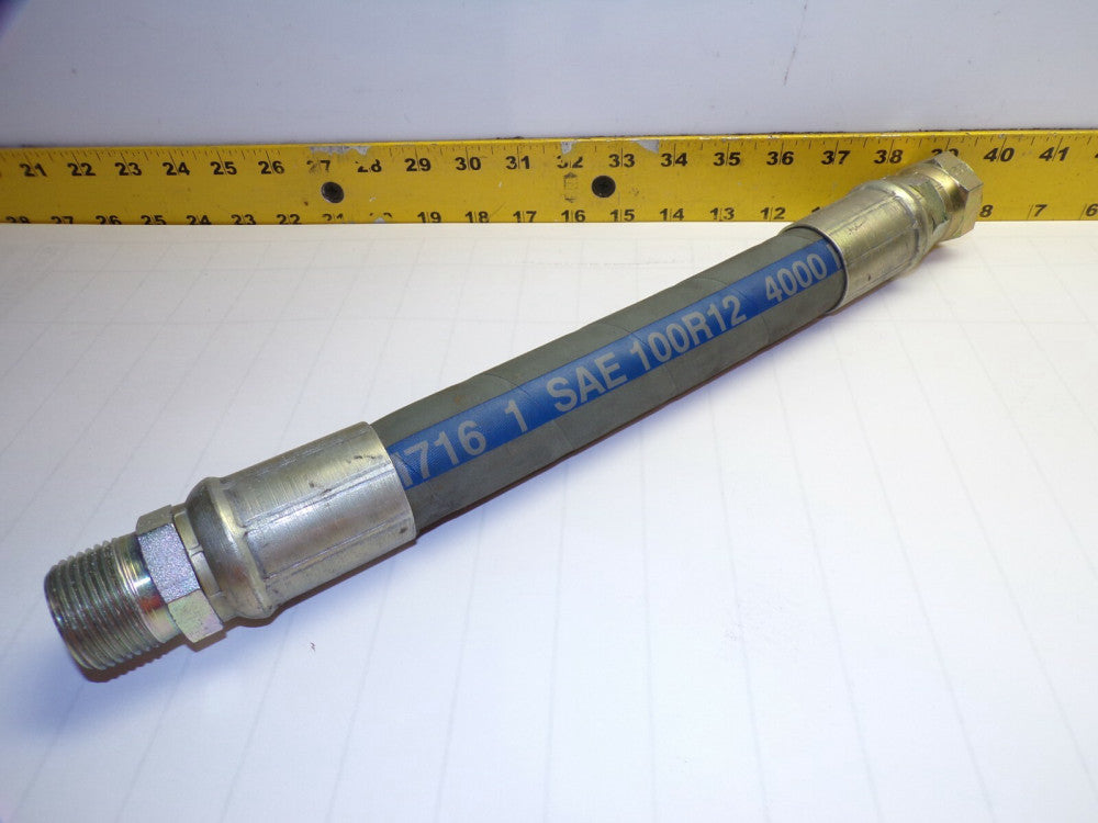 NEW DAYCO EASTMAN M716 HYDRAULIC HOSE 15" LONG 1" MNPT x 1" FNPT  SAE100R12