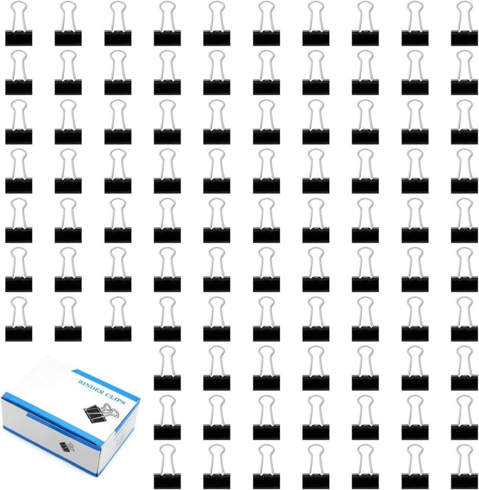 240 Pack Mini Binder Clips Black Small Paper Clips 15mm 5/8 Inch. Micro Size