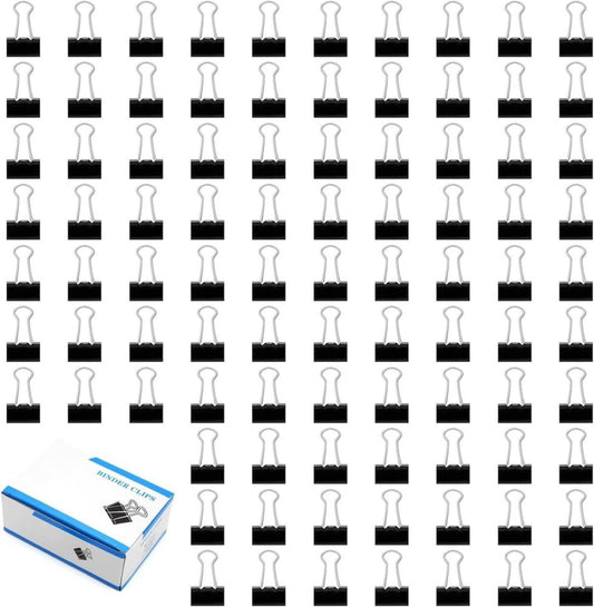 240 Pack Mini Binder Clips Black Small Paper Clips 15mm 5/8 Inch. Micro Size