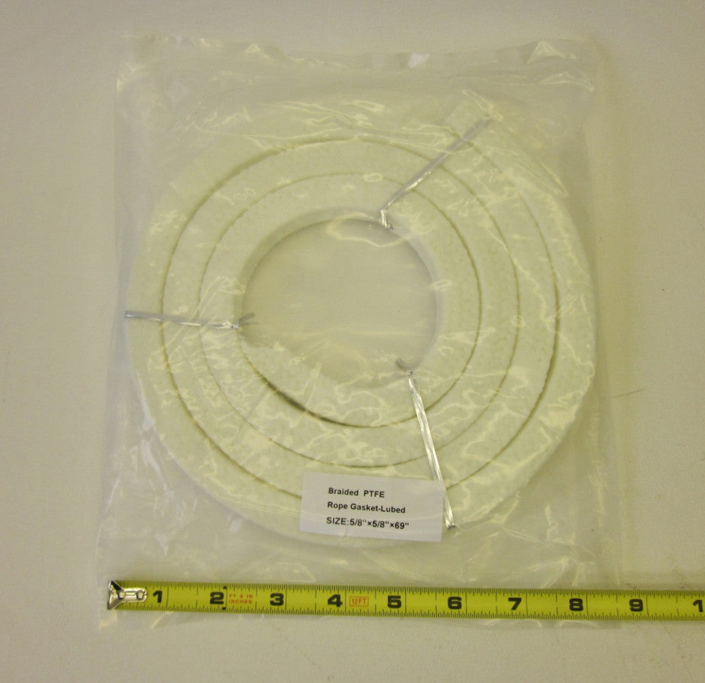 Braided PTFE Rope Gasket Lubed 5/8" x 5/8" x 69" Marine Heat Pressure NEW