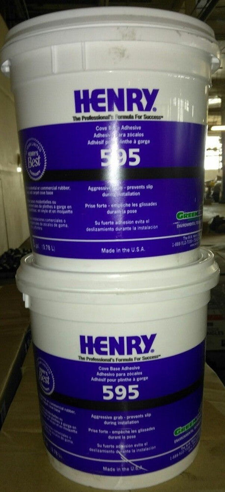 2-Henry 595 Cove Base Adhesive, 1 Gallon, White, Solvent-Free