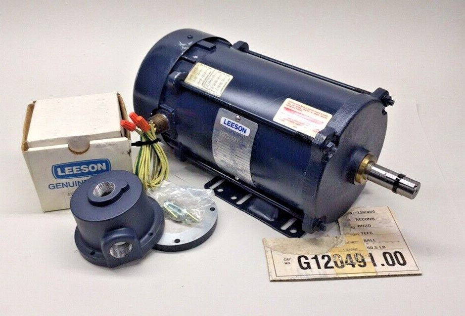 Leeson G120491.00 Used Electric Motor A145T34XB24A 3ph 2hp 3490/2900rpm K145T