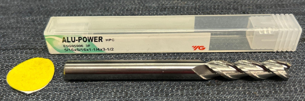 YG-1  3 FLUTE SQUARE END CARBIDE DRILL BIT E5G95906  5/16X5/16X1-1/4X3-1/2