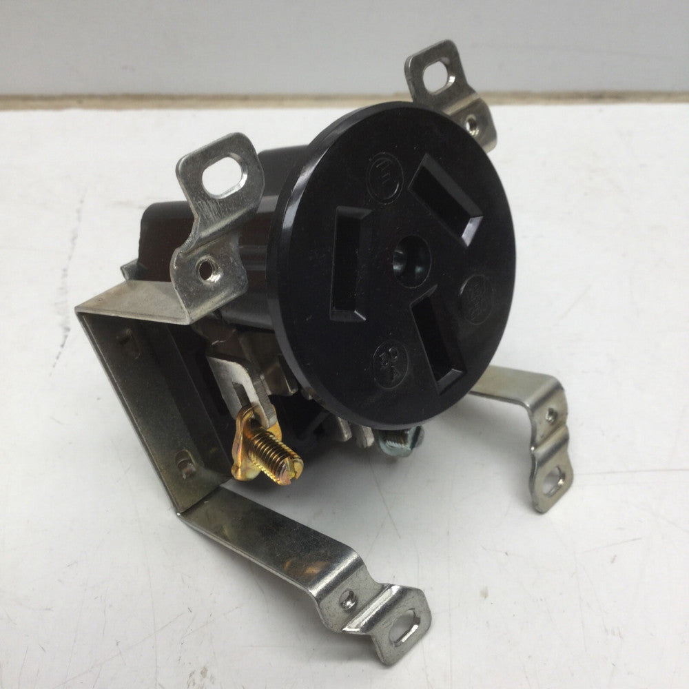 Circle F 3651 Phenolic Range Receptacle, 3P 3W 50 Amp 125/250V Flush Mounting