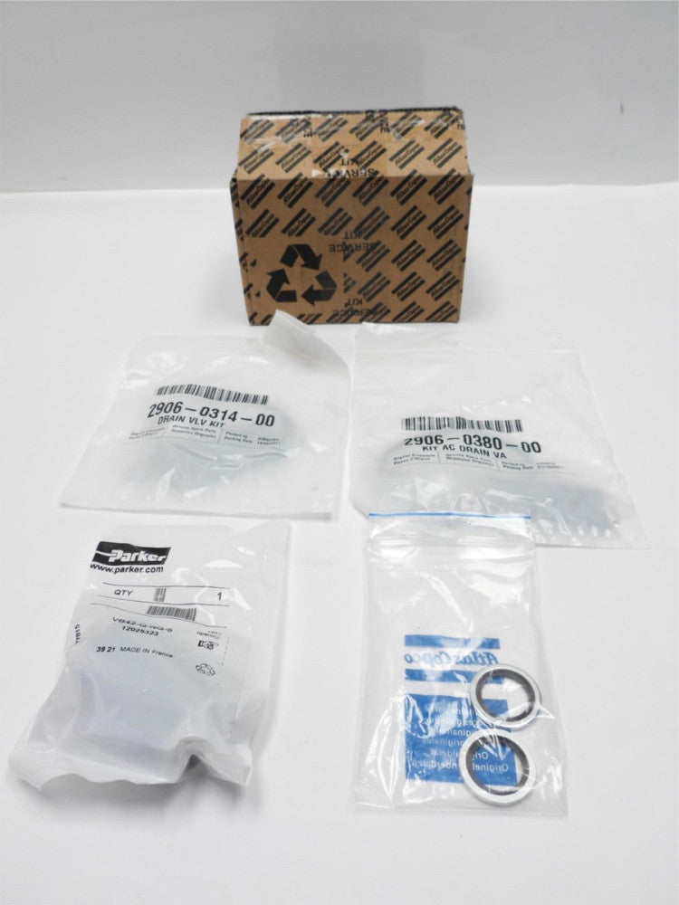 Atlas Copco Drain Valve Service Kit w/ (2) 2906-0314-00, (1) VB42-Q-NQ-5 & (2) S