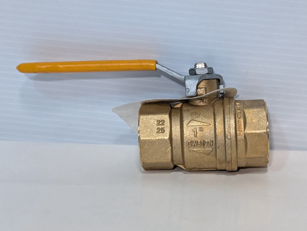 Rubinc S95 1" 2225 CW617N 600 CWP PN40 DN25 Brass Full Port Valve, New w/ Tag