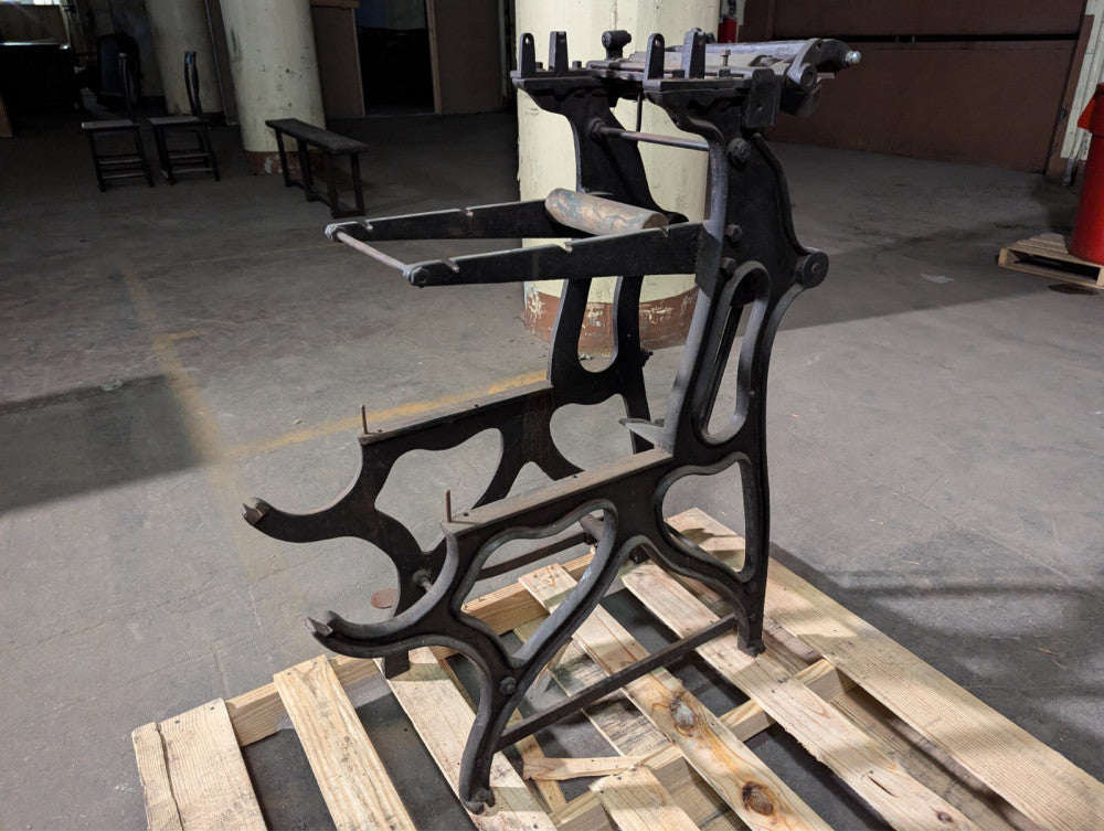 Antique Vintage Diamond Industrial Guillotine Paper Cutter
