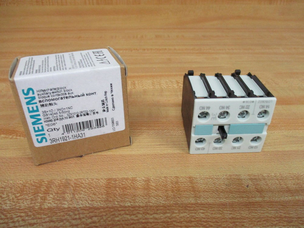 Siemens 3RH1921-1HA31 Auxiliary Contact  3RH19211HA31
