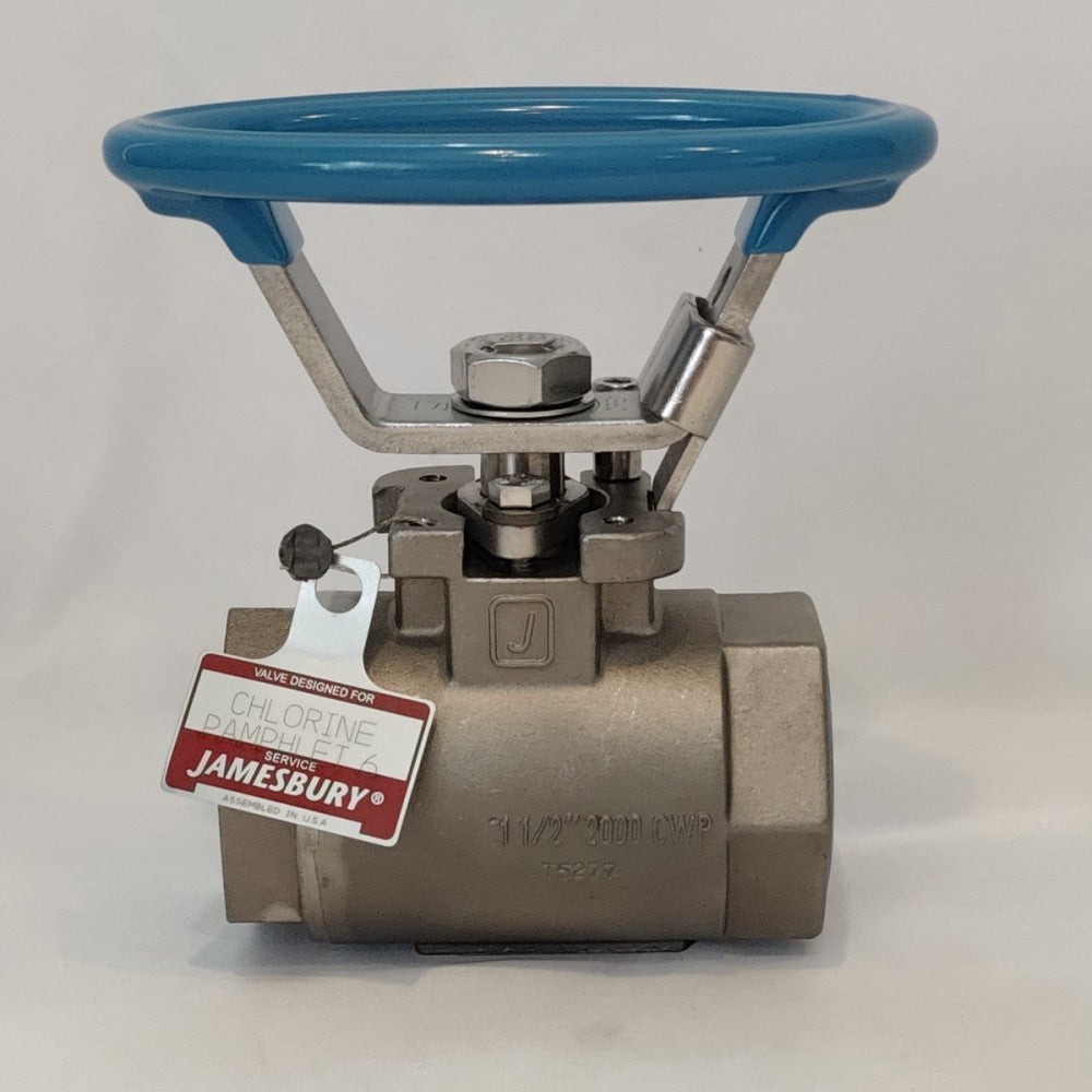 Jamesbury 9FAC3673XTB Manual Ball Valve Xtreme Seats 1-1/2" 2000CWP CF8M