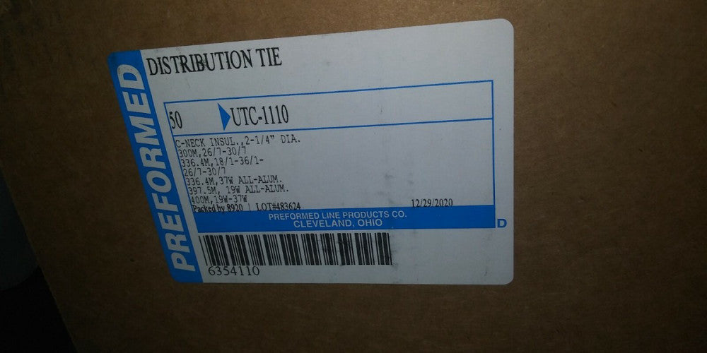 (1 BOX OF 50) PREFORMED DISTRIBUTION TIE UTC-1110