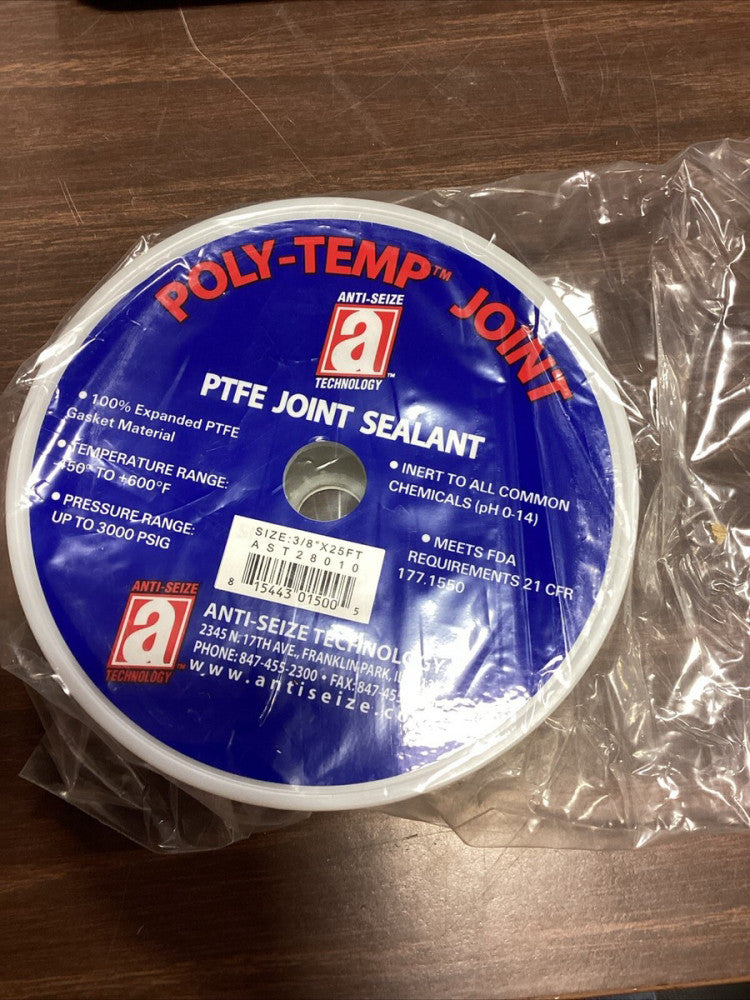 Anti-Seize Technology 28010 Gasket-Making Tape Poly-Temp(R), White
