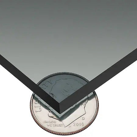 Zoro Select Bulk-Ps-Pct-19 Gray Polycarbonate Polycarbonate Sheet 24" L X 24" W