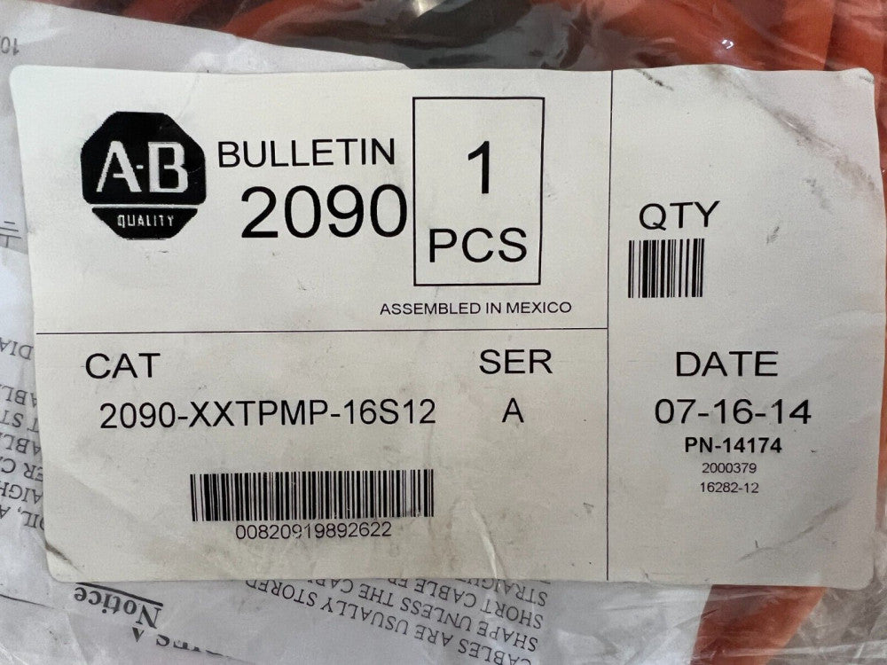 ALLEN BRADLEY, 2090-XXTPMP-16S12,  SERIES A, MOTOR POWER CABLE MAKE OFFER!