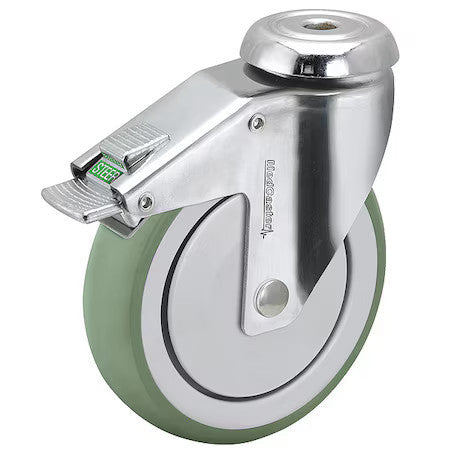 Medcaster Ch06amp125dlhk01 6" X 1-1/4" Non-Marking Anti-Microbial Tpr Swivel