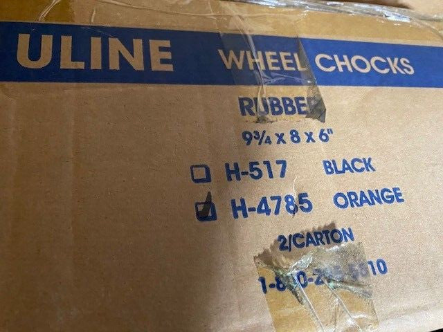 Orange Rubber, 9 3/4 x 8 x 6 H-4785 - Wheel Chocks - Set of 2