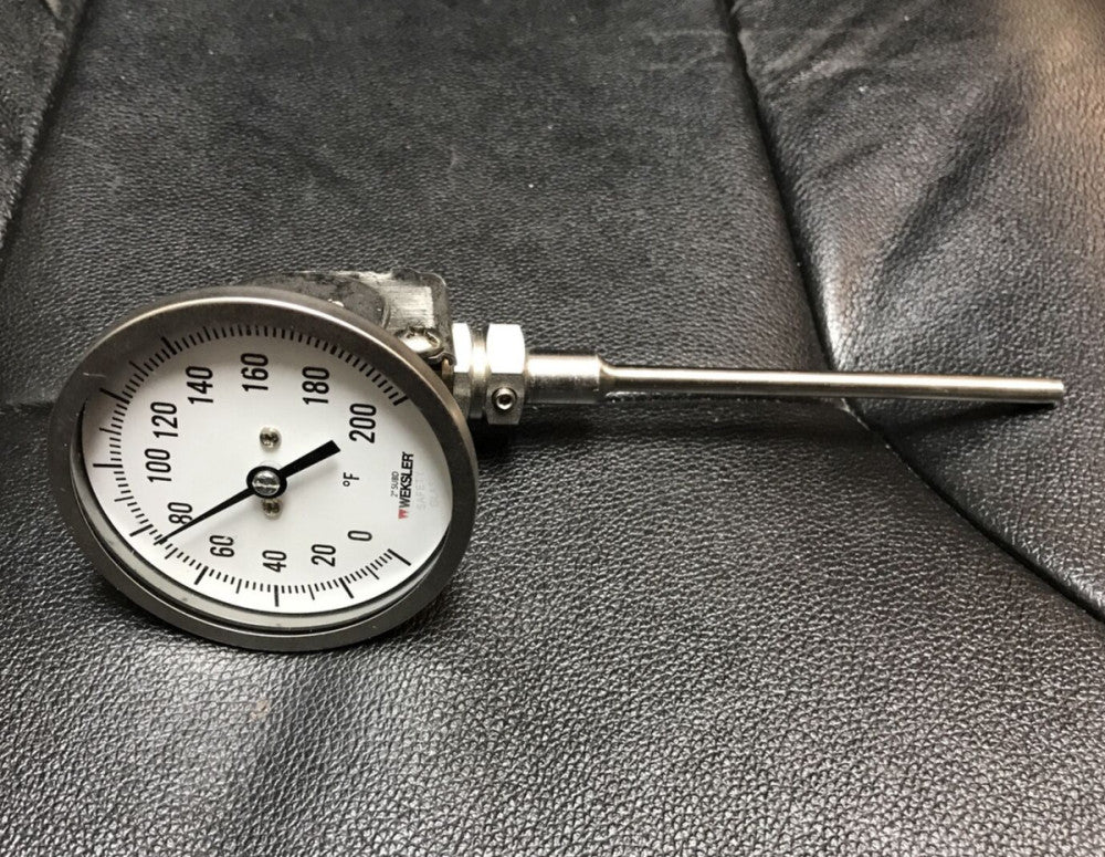 WEKSLER All Stainless Steel Adjust-Angle Thermometer 3" Dial 0-200°F