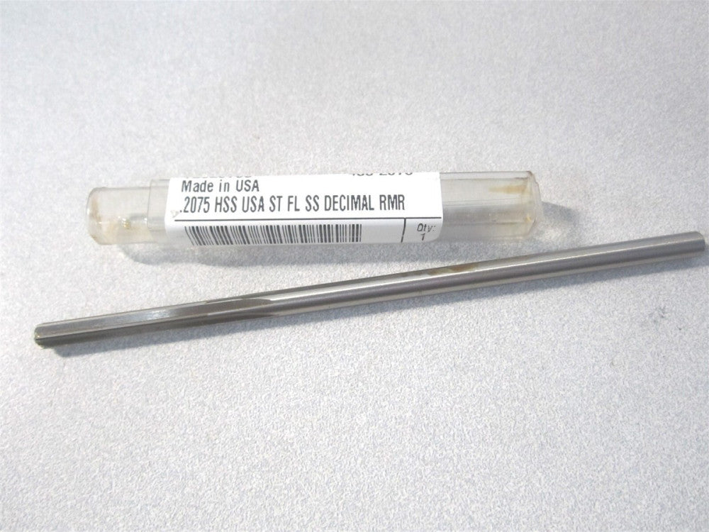 (72020753) 0.2075 x 1-1/4 x 5 HSS 6Fl Straight-Cylindrical Shank Chucking Reamer
