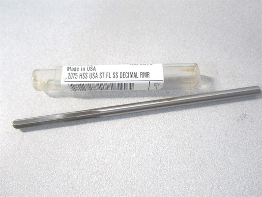 (72020753) 0.2075 x 1-1/4 x 5 HSS 6Fl Straight-Cylindrical Shank Chucking Reamer