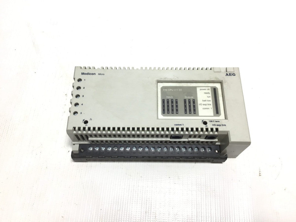 AEG Modicon 110CPU31101 Programmable Logic Controller 115/120Vac 0.3A 50/60Hz
