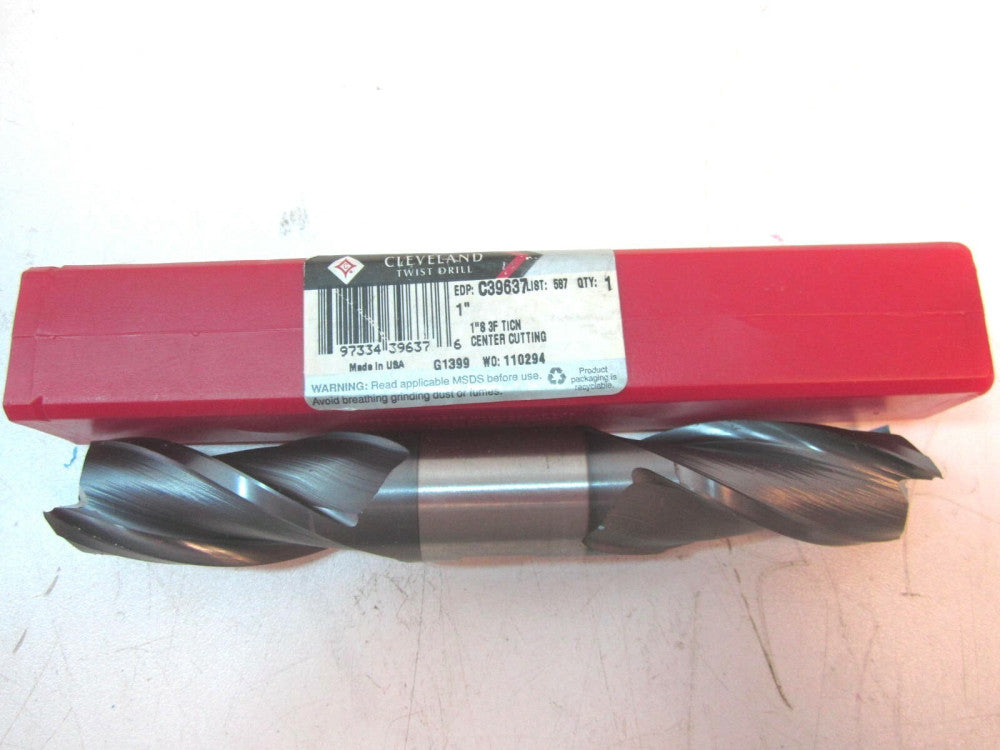 Cleveland (C39637) 1" HSS TiCN 3F Double Square End Mill 1 x 1-7/8 x 6-3/8 x 1