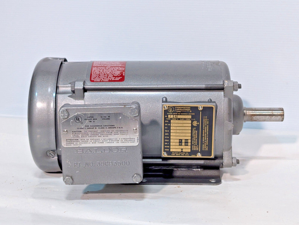 Baldor M7031TA Motor, .75HP, 1140RPM, 3 Phase, 60 Cycle, 208-230/460V, Made USA