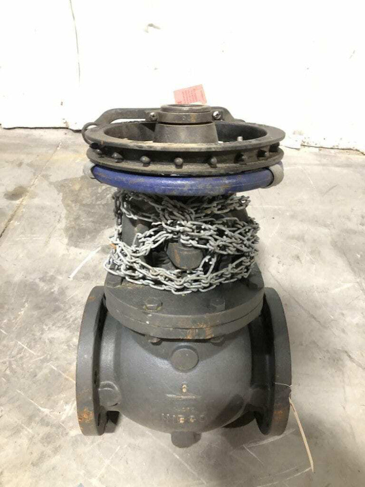 Nibco F-718-B 6" Manual/Pulley CI Globe Valve 125SWP 200WOG