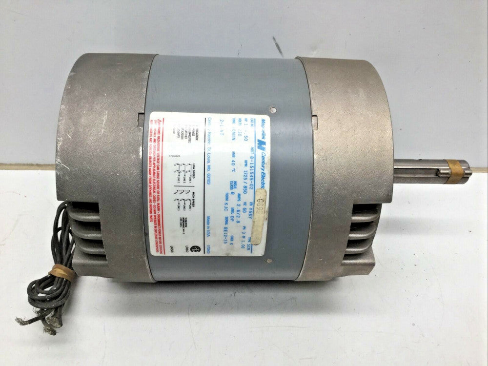 Magnetek Century Electric 8-151545-02 1-.50HP 1725/850RPM 3 Phase Electric Motor