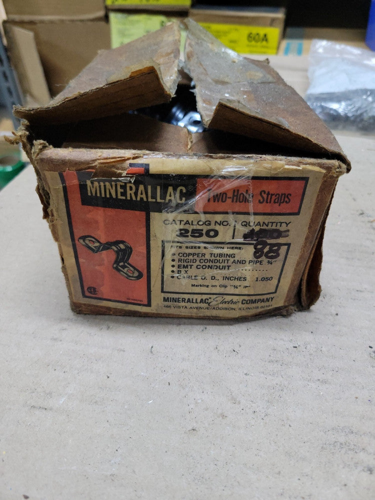 New! Minerallac 1-1/2" T.W. 2-Hole Strap (Box Of 88) 