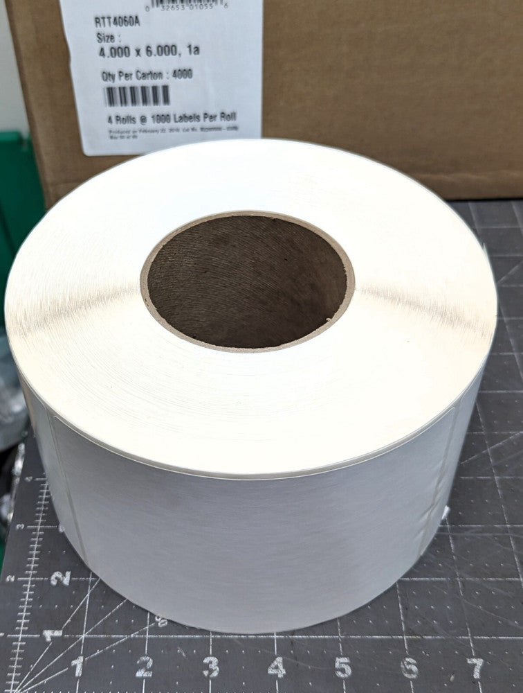 4000 4x6" Direct Thermal Shipping Labels Self-Adhesive Paper Roll Zebra Eltron
