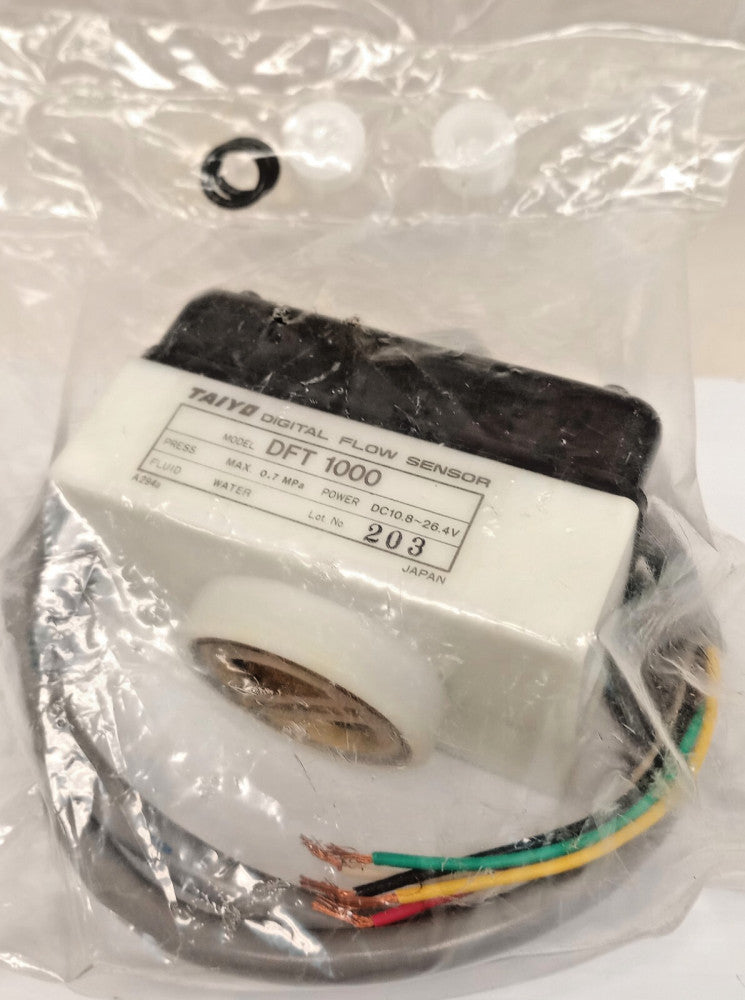 Taiyo DFT 1000 Digital Flow Sensor DC10.8~26.4V Max 0.7 MPa 5 Wire DFT1000