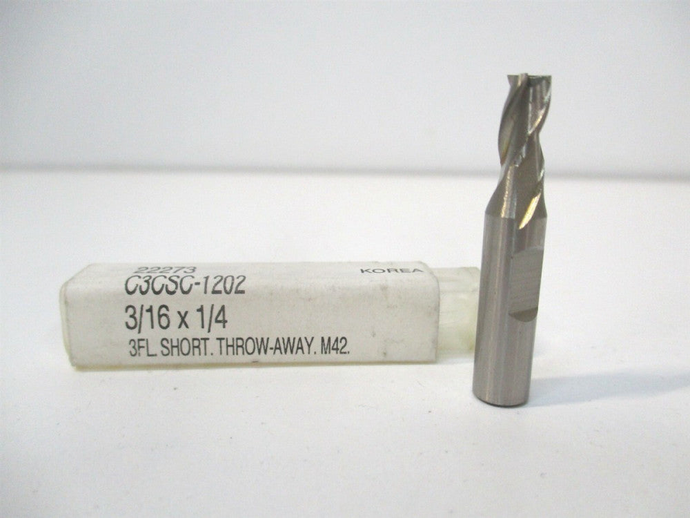 YG-1 (22273) 3/16 x 9/32" x 1/4" x 1-11/32" OAL Cobalt Finishing Square End Mill