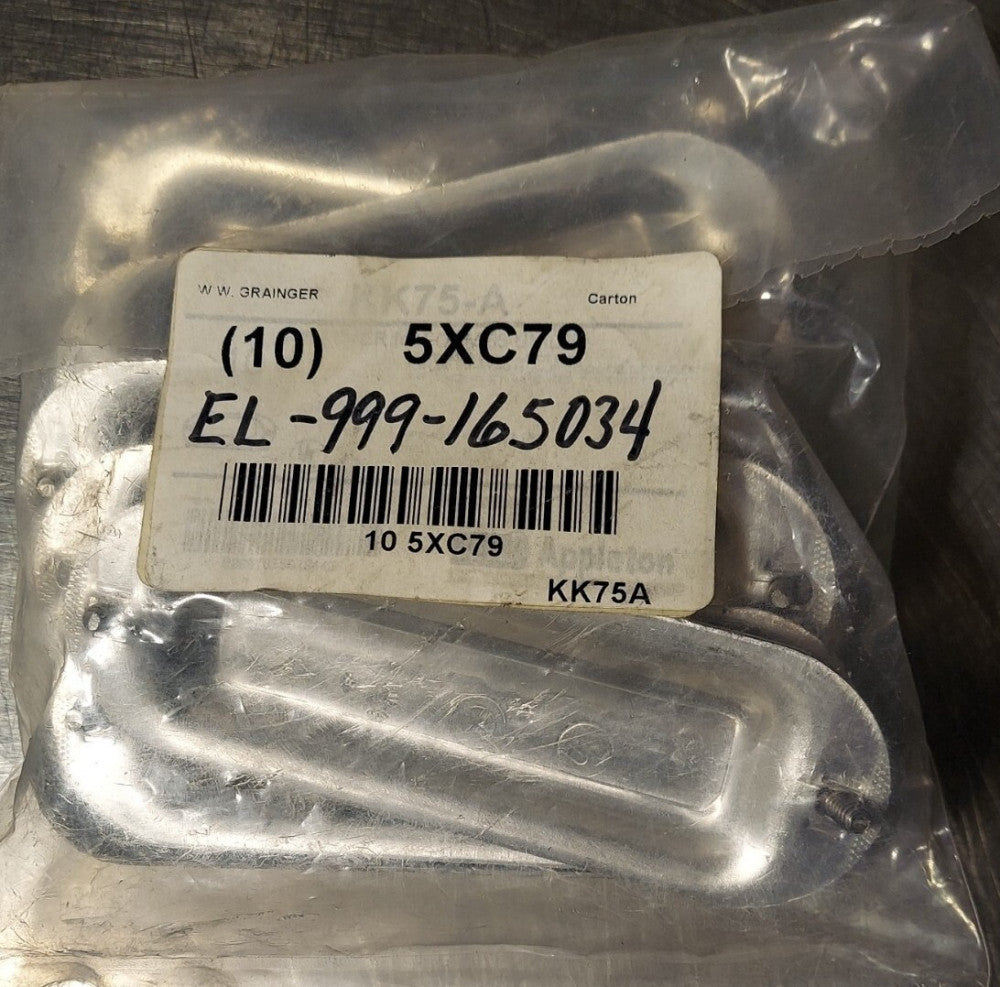 Lot of 10 - Appleton KK75-A / KK75A Aluminum Conduit Body Cover for Form 35