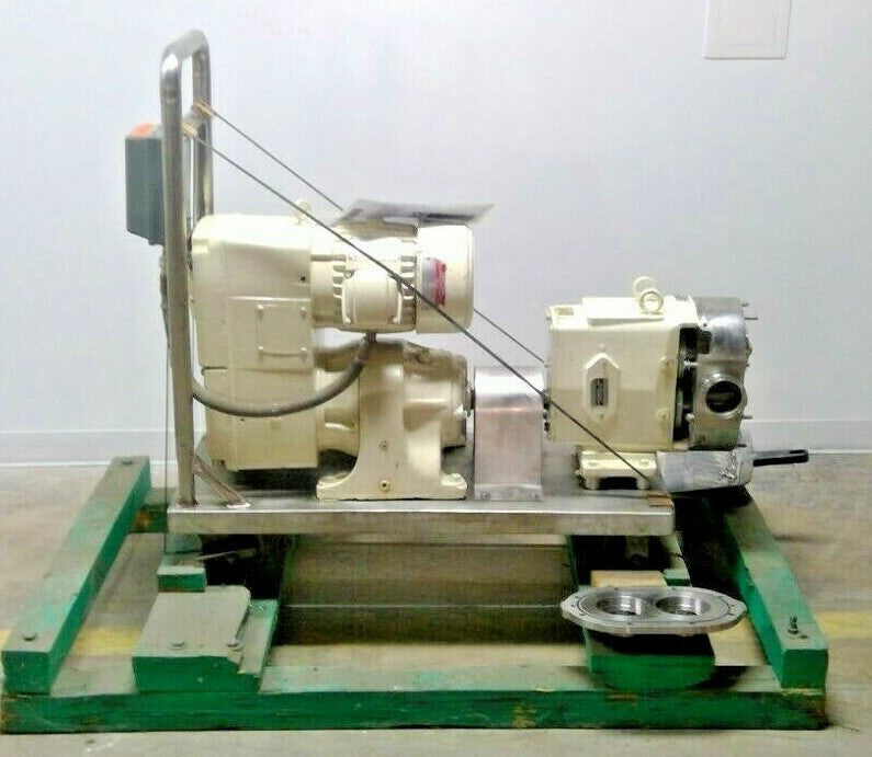 WAUKESHA SIZE 130 S/S POSITIVE DISPLACEMENT PUMP W/ 5HP VARI-DRIVE