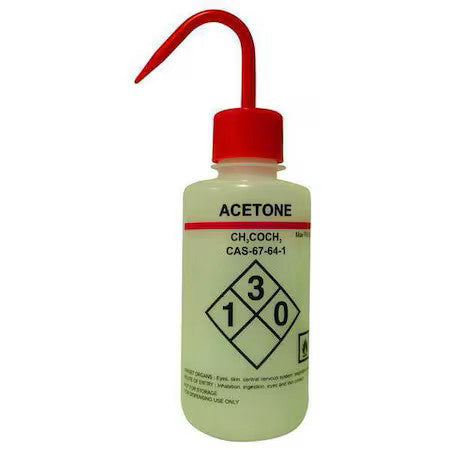 Zoro Select 24J880 Translucent, Wash Bottle 16 Oz., Mouth: Narrow (Formerly Lab