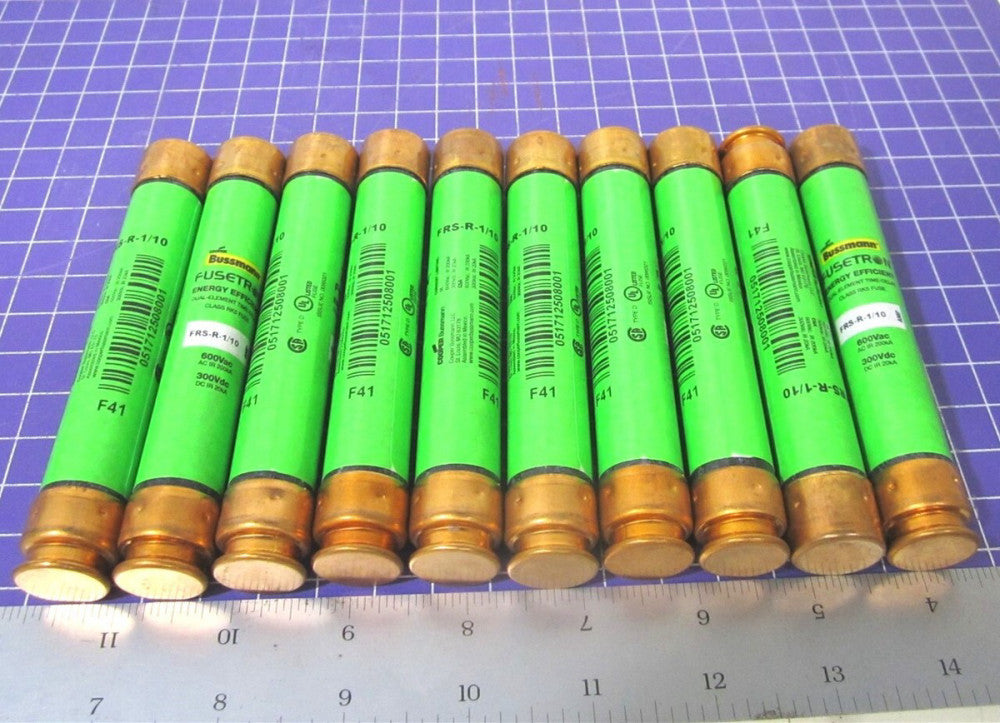 Bussmann FRS-R-1/10 Cartridge Time Delay Fuses RK5 600V Pack of 10