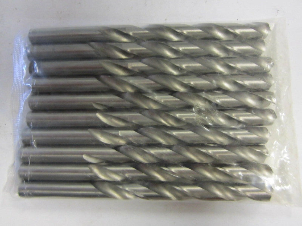 8.00mm x 3-3/16" Straight Shank 2 Flute HSS Jobber Length Drill Bits - Lot Of 10
