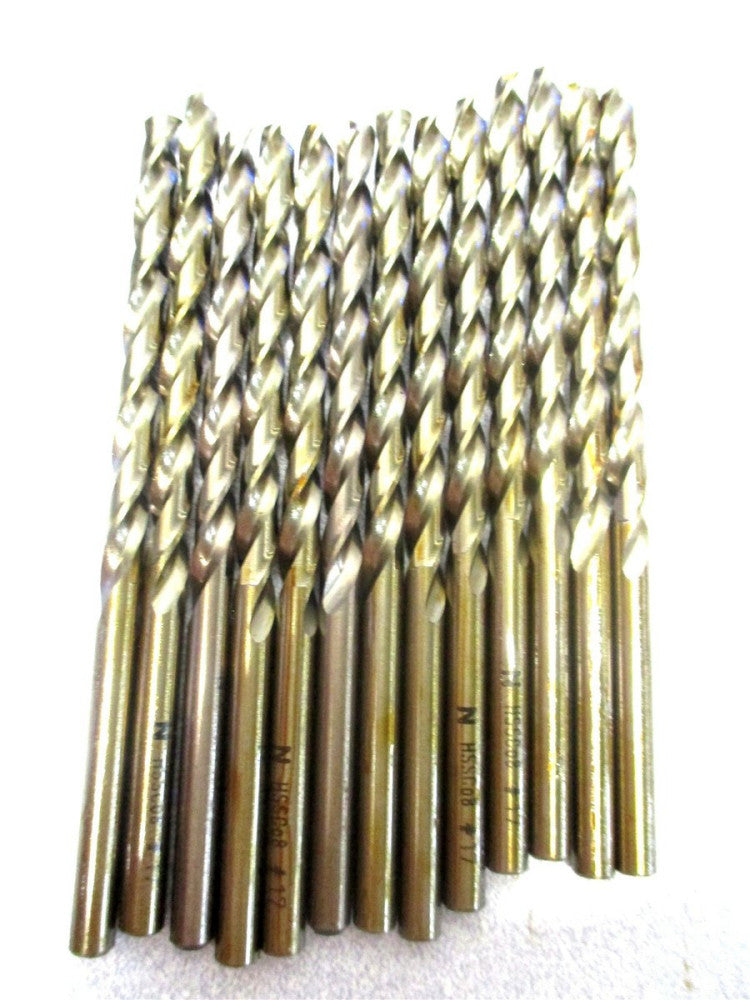 Quality Plus (20817) #17 .1730 x 3-3/8 OAL 2-Flute Cobalt Jobber Drill - 13 PC
