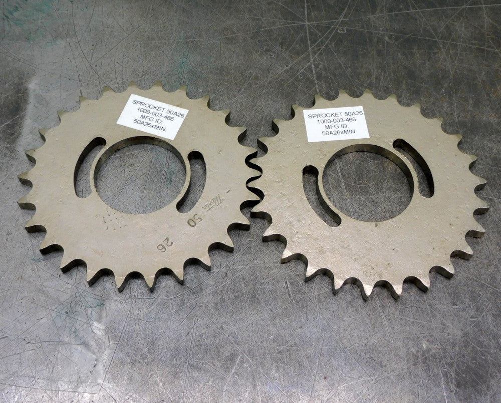 Martin 50A26 A-Plate Sprocket 2" Bore 26 Teeth Lot of Two (2)