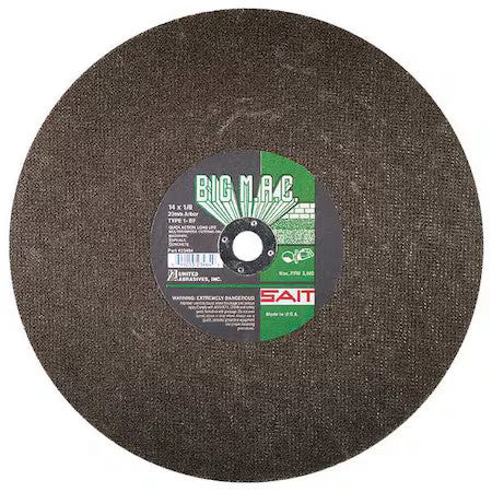 United Abrasives/Sait 23463 Abrasive Cut-Off Wheel, Type 1, 14 In Dia, 0.125 In