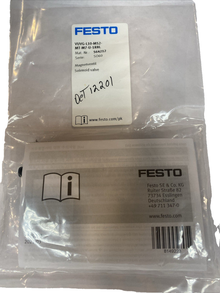 Festo VUVG-L10-M52-MT-M7-U-1R8L Solenoid Valve 564212