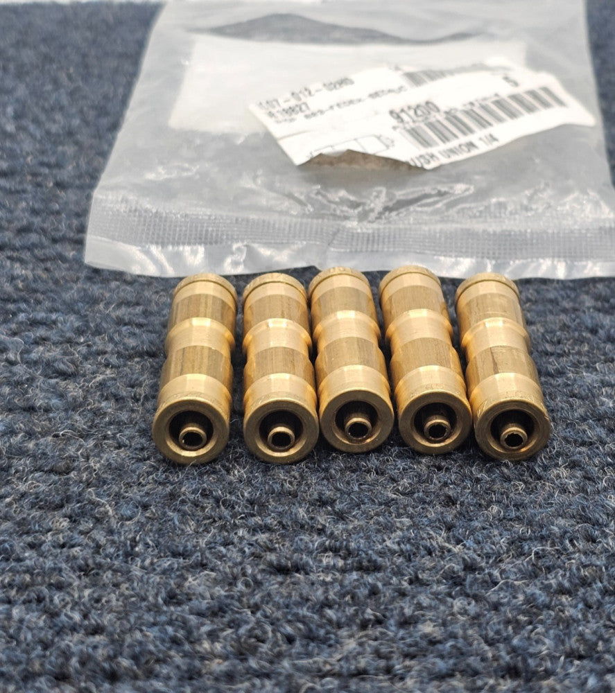 (5 PIECES) 91200 A/B Push In Union Fittings 1/4" Fits Imperial