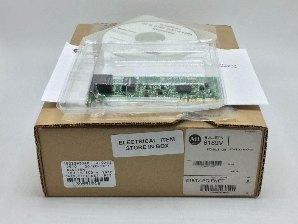 NEW Allen-Bradley 6189V-PCIENET SER.A Ethernet Adapter 0/100/1000 MBPS 