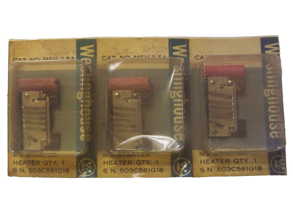 3) NEW WESTINGHOUSE MSH 2.5A 503C561G18 HEATER ELEMENT  LOT OF 3