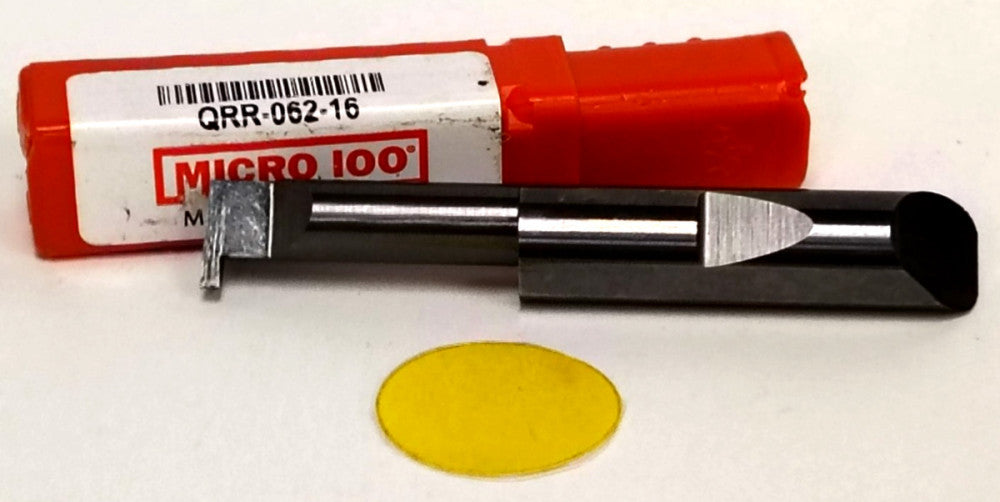 MIRCO-100 QUICK CHANGE GROOVING TOOL 2-1/2" OAL CARBIDE MATERIAL QRR-062-16
