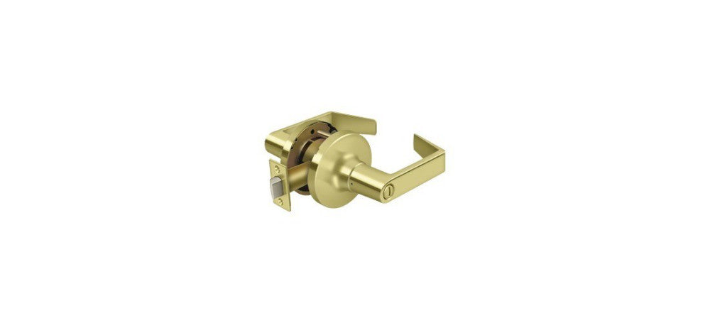 Deltana CL502FLC-3 Comm. Privacy Standard GR1, Clarendon in Polished Brass