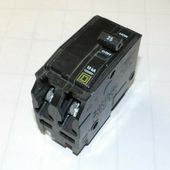 NEW SQUARE D 25 AMP 2 POLE QO CIRCUIT BREAKER 240 VAC  QO225 